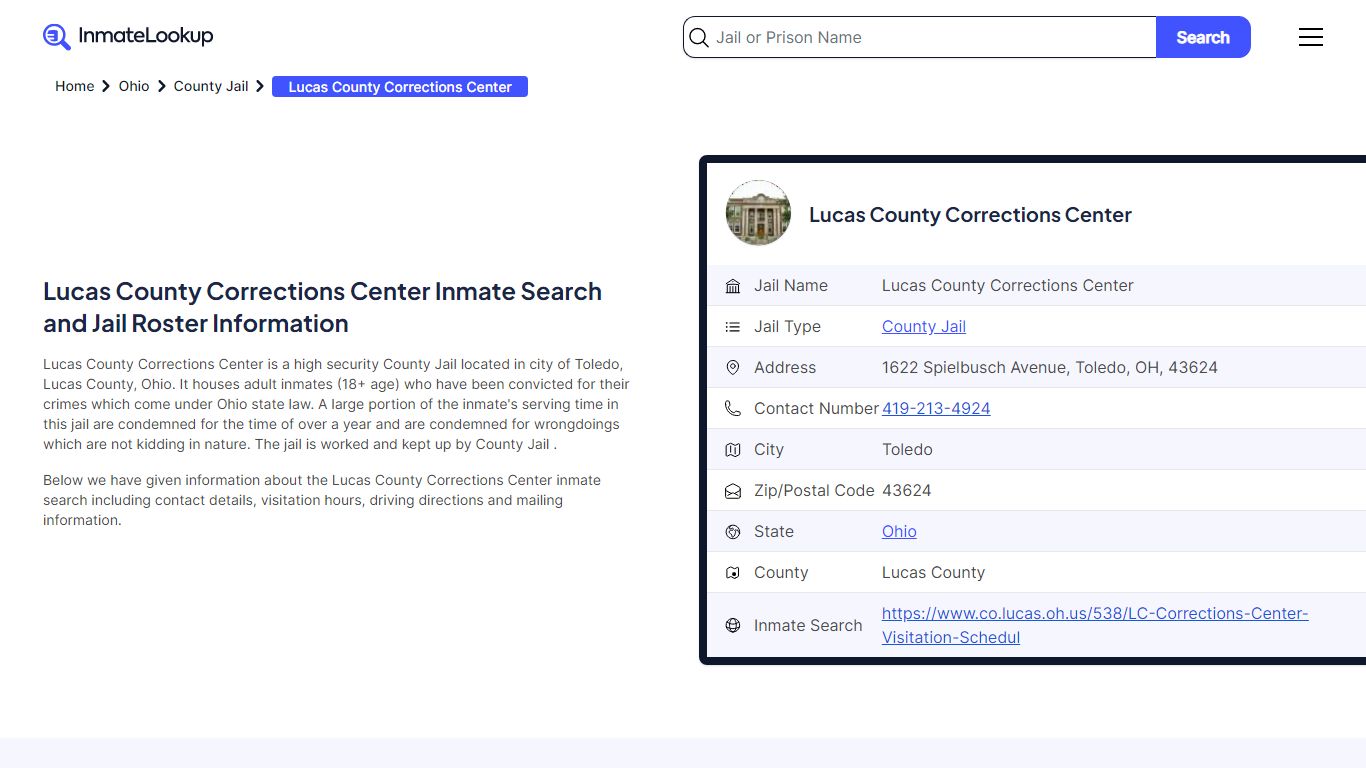 Lucas County Corrections Center Inmate Search, Jail Roster, Bookings ...